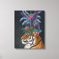 Tigre com Auscultadores Tropicais