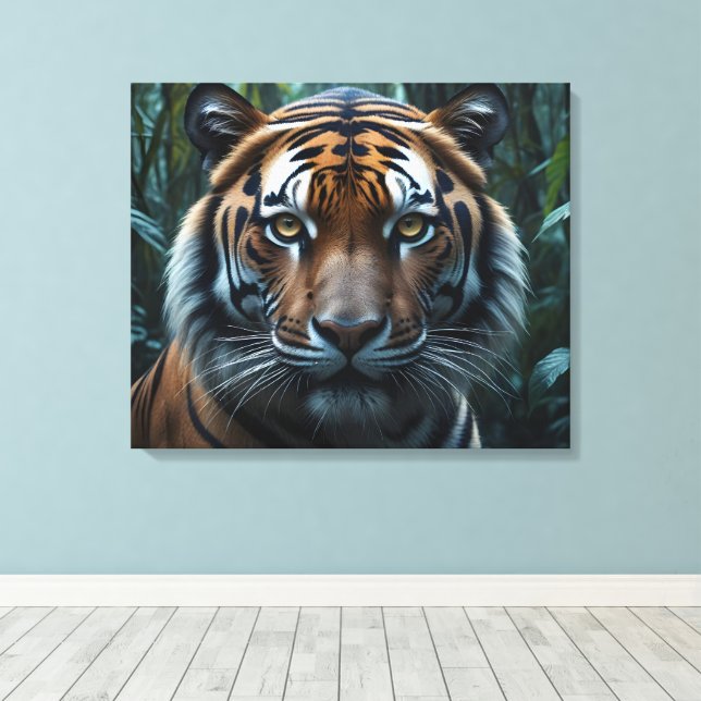 Impressão Em Tela Tigre da Selva (Insitu(piso de madeira))