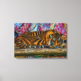 Impressão Em Tela Tigre de dormir