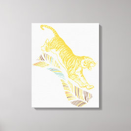 Impressão Em Tela Tigre de Salto