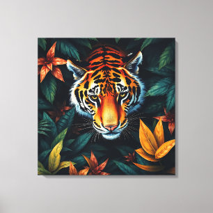 Impressão Em Tela “Tigre Meu” – Retrato Colorido de Tigre