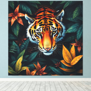 Impressão Em Tela “Tigre Meu” – Retrato Colorido de Tigre