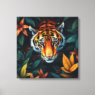 Impressão Em Tela “Tigre Meu” – Retrato Colorido de Tigre