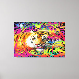 Impressão Em Tela Tigre na Selva