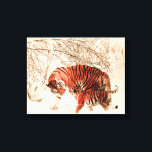 Impressão Em Tela Tigres na neve<br><div class="desc">Adicione esta bela imagem para iluminar sua casa. Personalize-o se quiser. Altere o tamanho da canvas e a espessura da canvas. Dependendo da sua personalização,  o preço variará. Procurando algo diferente? Entre em contato comigo em www.lrmediasolutions.com</div>