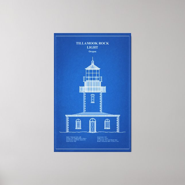 Impressão Em Tela Tillamook Rock Lighthouse - Oregon - AD (Frente)