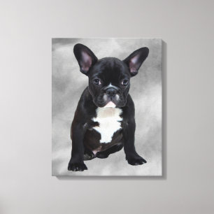 Impressão Em Tela Tinta a óleo de pintura em aquarela do Bulldog Fra