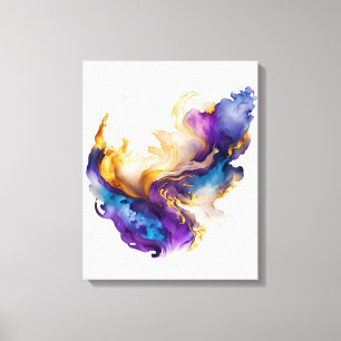 Impressão Em Tela Tinta abstrata