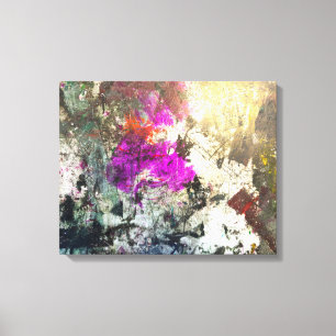 Impressão Em Tela Tinta Colorida Salpico Lindo Quadro