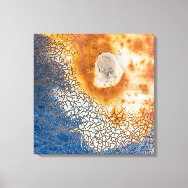 Impressão Em Tela Tinta de descasque e Abstrato enferrujada (Frente)