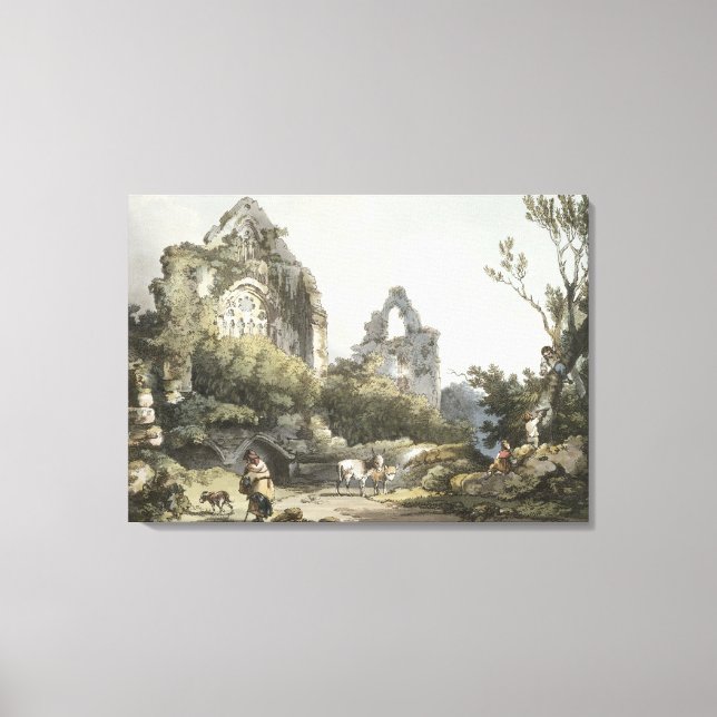 Impressão Em Tela Tintern Abbey, do Romântico e Picturesco (Frente)