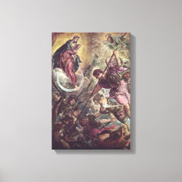Impressão Em Tela Tintoretto Crescent Moon Madonna Maria Apocalypse
