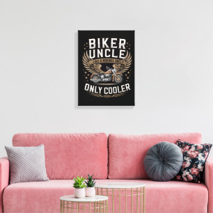 Impressão Em Tela Tio Ciclista Moto Dia dos Pais
