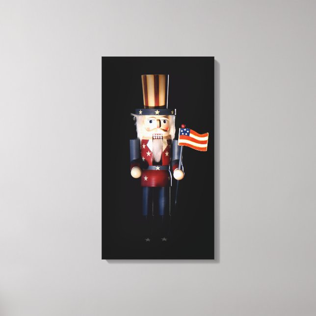 Impressão Em Tela Tio Sam Nutcracker (Frente)