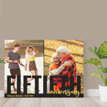 Tipografia 2 Foto do 50º Aniversário Sobredimensio