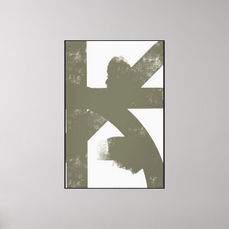 Impressão Em Tela Tipografia Abstrata Brutalista - Cartaz Minimalist