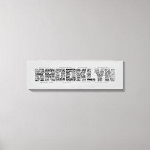 Impressão Em Tela Tipografia Brooklyn NY Nova York