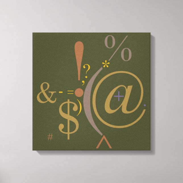 Impressão Em Tela Tipografia (Composição Abstrato) (Frente)