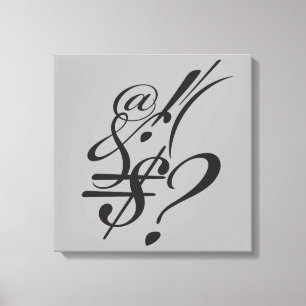 Impressão Em Tela Tipografia (Composição Abstrato)