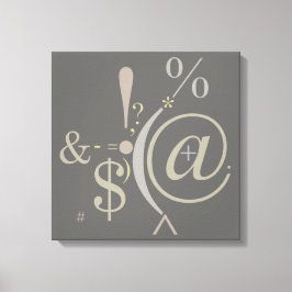 Impressão Em Tela Tipografia (Composição Abstrato)