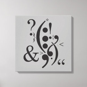 Impressão Em Tela Tipografia (Composição Abstrato)