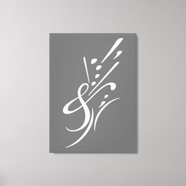 Impressão Em Tela Tipografia (Composição Abstrato) (Frente)