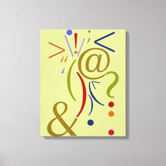 Impressão Em Tela Tipografia (Composição Abstrato) (Frente)