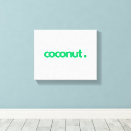 Impressão Em Tela Tipografia Cor Verde Coco