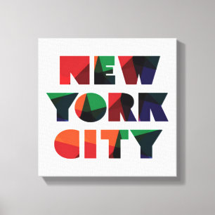Impressão Em Tela Tipografia corajosa da Nova Iorque  