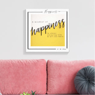 Impressão Em Tela Tipografia de Foto e Texto Personalizada para Famí