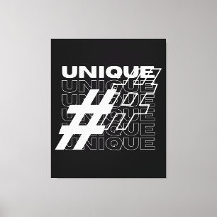 Impressão Em Tela Tipografia de Hashtag Única