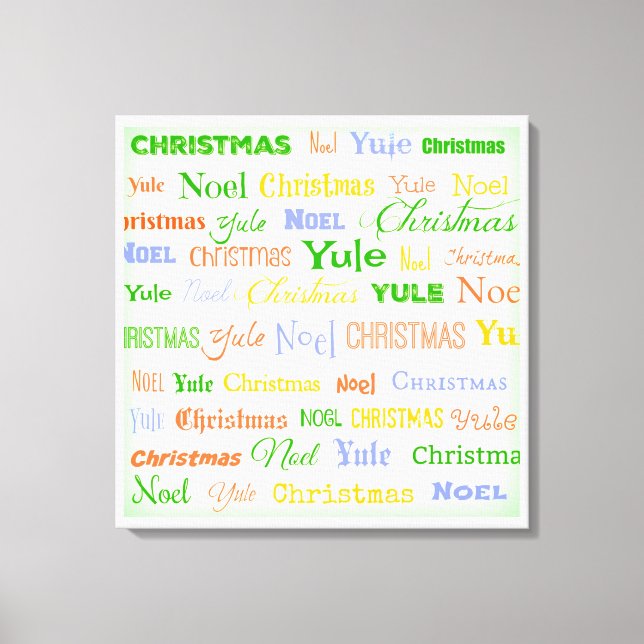 Impressão Em Tela Tipografia de Natal (Frente)
