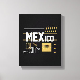 Impressão Em Tela Tipografia Moderna Cidade do México Design Gráfico