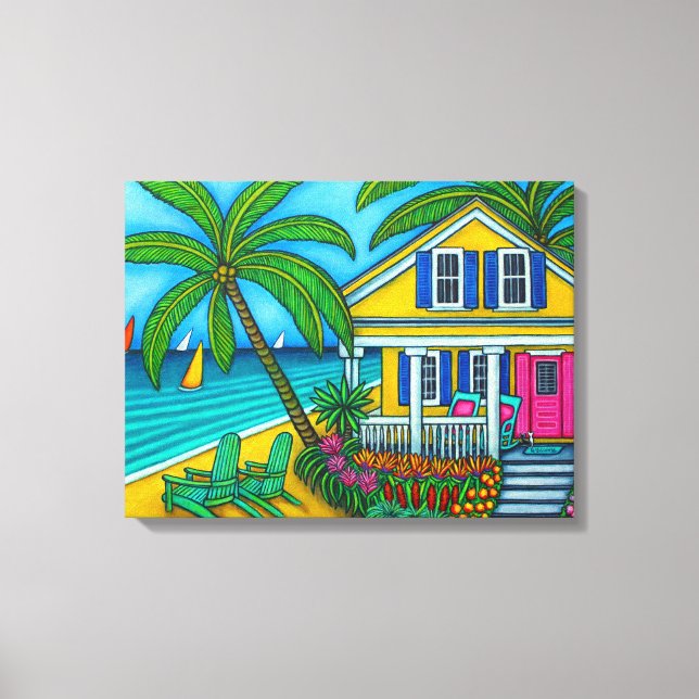 Impressão Em Tela Tíquete para a tela Paradise Impressão por Lisa Lo (Frente)