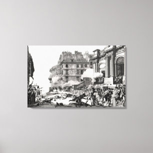 Impressão Em Tela Tiro-para fora antes da igreja do St. Roch em