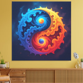 Impressão Em Tela *Titel:*   „Yin & Yang – Harmonie der Gegensätze“ 