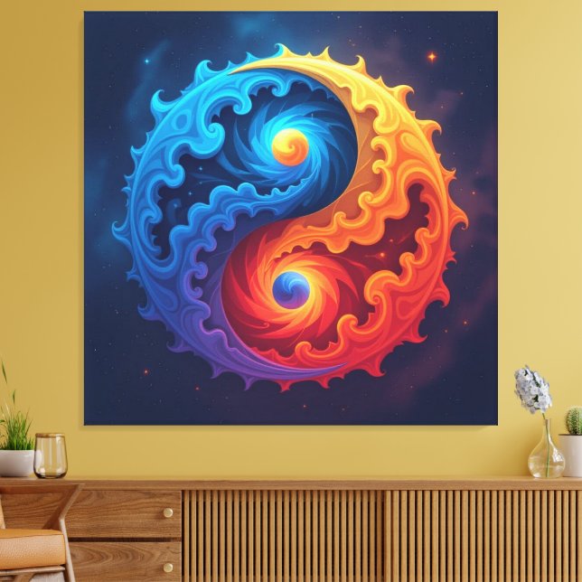 Impressão Em Tela *Titel:*   „Yin & Yang – Harmonie der Gegensätze“  (Insitu(Sala de estar))