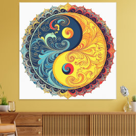 Impressão Em Tela *Titel:*   „Yin & Yang – Harmonie der Gegensätze“ 