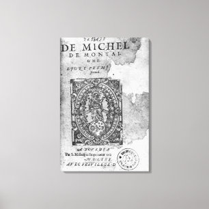 Impressão Em Tela Titlepage da primeira edição 'de Essais