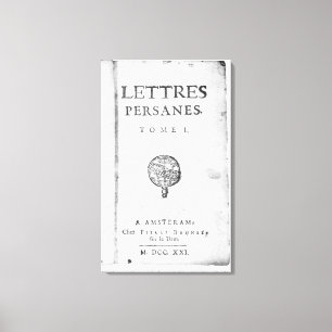 Impressão Em Tela Titlepage 'de Les Lettres Persanes