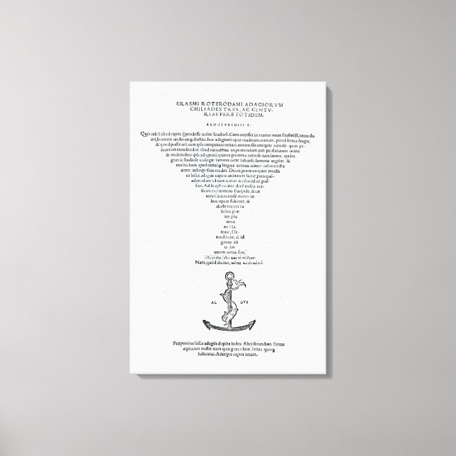 Impressão Em Tela Título da página Adages of Erasmus (Frente)