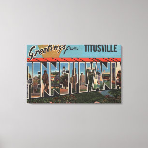 Impressão Em Tela Titusville, Pensilvânia - grandes cenas da letra