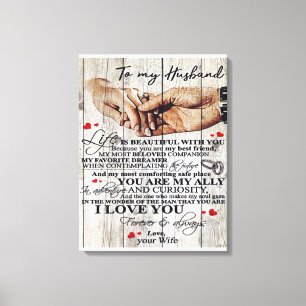 Impressão Em Tela To My Husband Design Gift   Love Letter To Him  