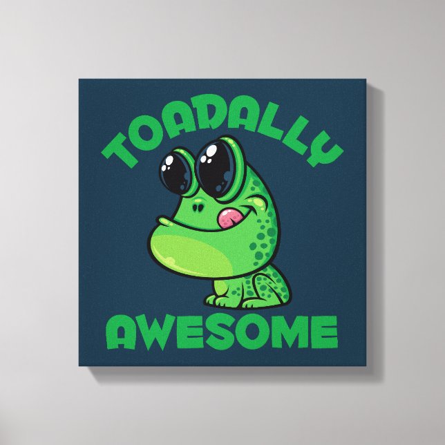 Impressão Em Tela Toad de Cartoon Feliz e Incrível (Frente)