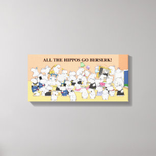Impressão Em Tela TODOS OS HIPOPÓTAMOS VÃO FURIOSOS! Sandra Boynto
