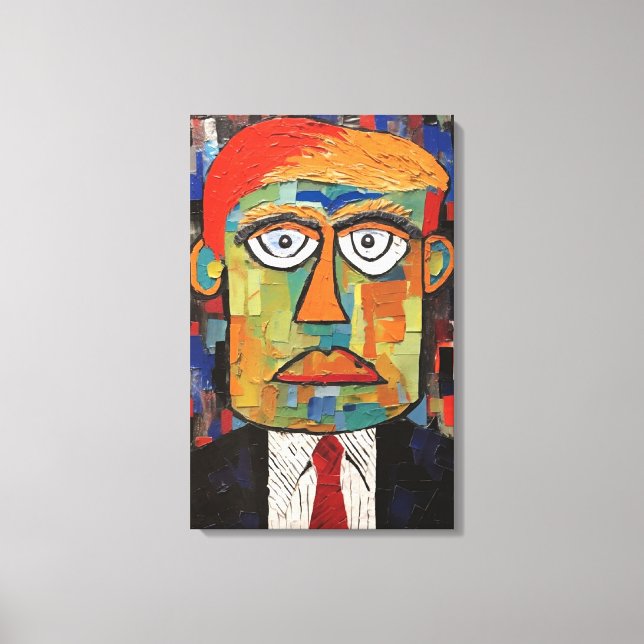 Impressão Em Tela Toile art abstrait Donald Trump (Frente)