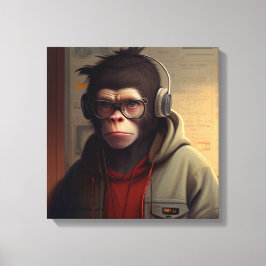 Impressão Em Tela Toile art abstrait monkey