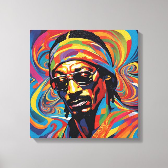 Impressão Em Tela Toile art abstrait Snoop Dog (Frente)