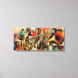 Impressão Em Tela Toile d'art abstrait trompette