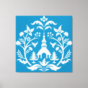 Impressão Em Tela Toile de Jouy